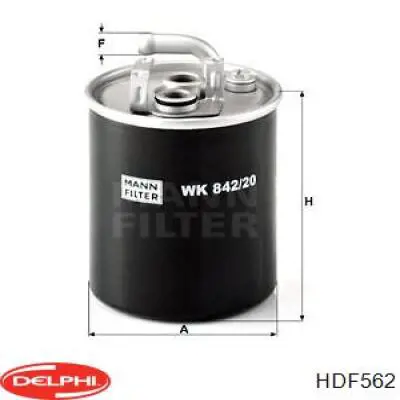 Фильтр тонкой очистки топлива Delphi HDF562 цена, от 17.77 USD