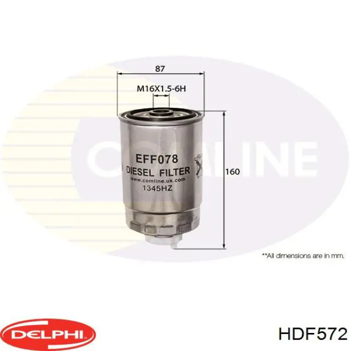 Фильтр тонкой очистки топлива Delphi HDF572 цена, от 12.70 USD
