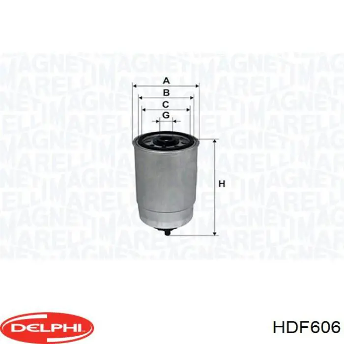HDF606 Delphi Фильтр топлива