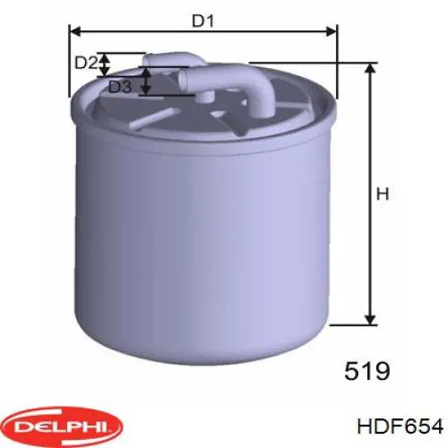 HDF654 Delphi Фильтр топлива