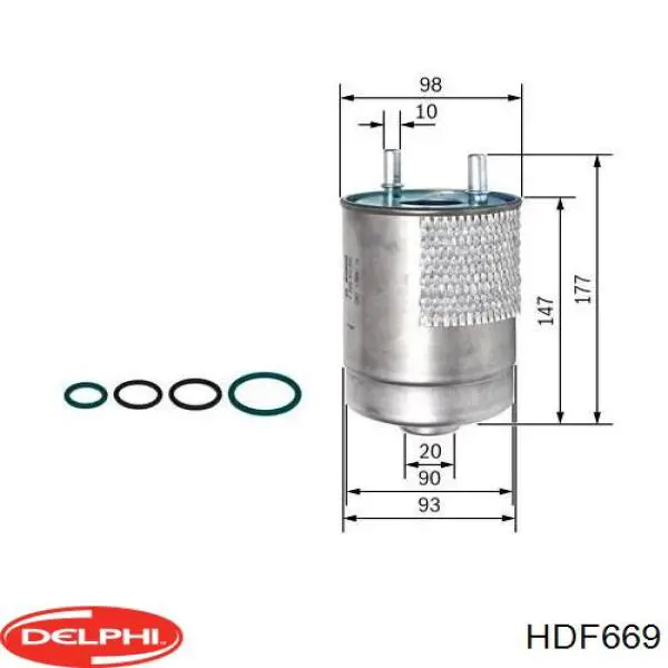 HDF669 Delphi Фильтр топлива