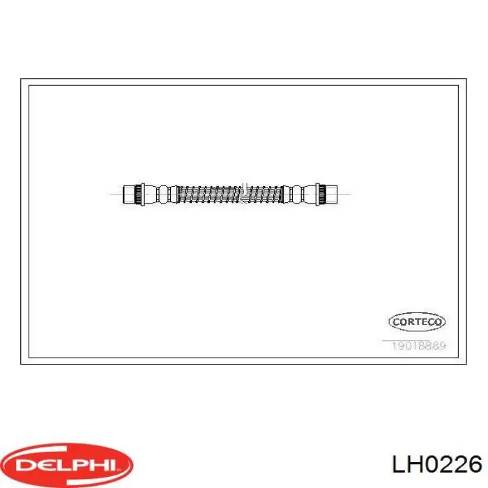 LH0226 Delphi шланг тормозной задний