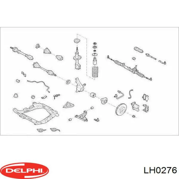 LH0276 Delphi шланг тормозной передний