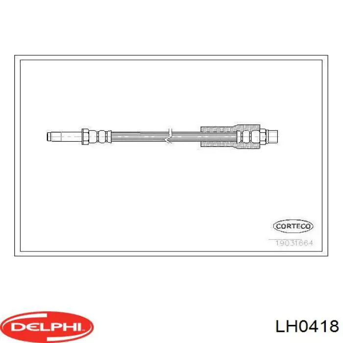 Задний тормозной шланг LH0418 Delphi