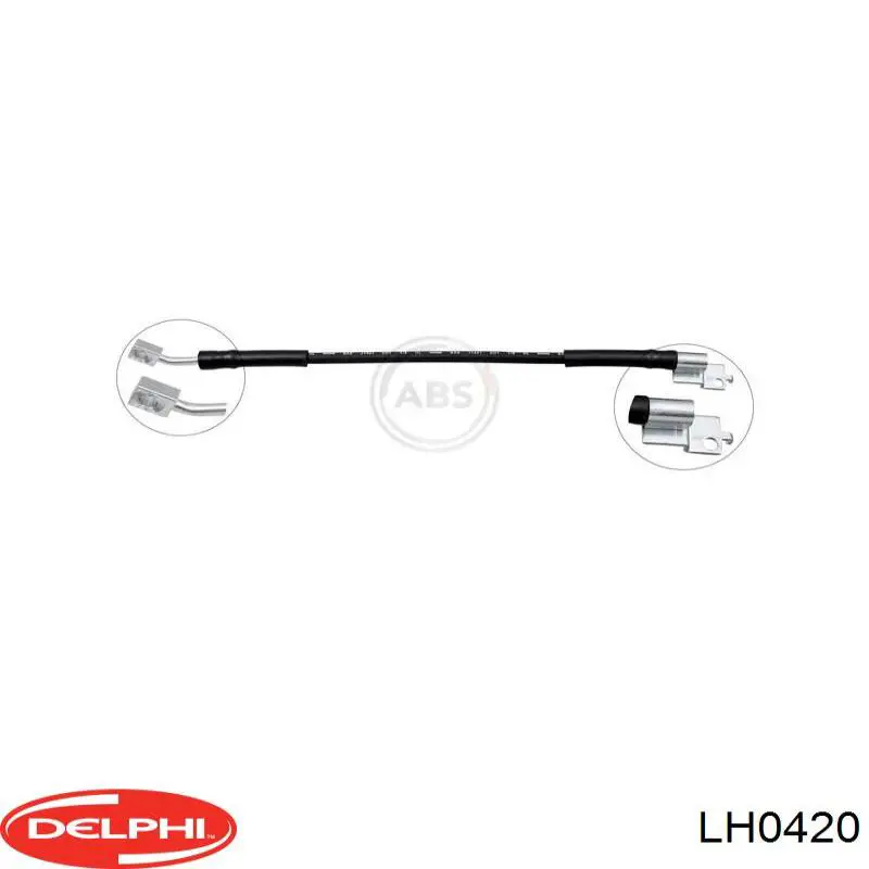 Tubo flexible de frenos delantero derecho LH0420 Delphi