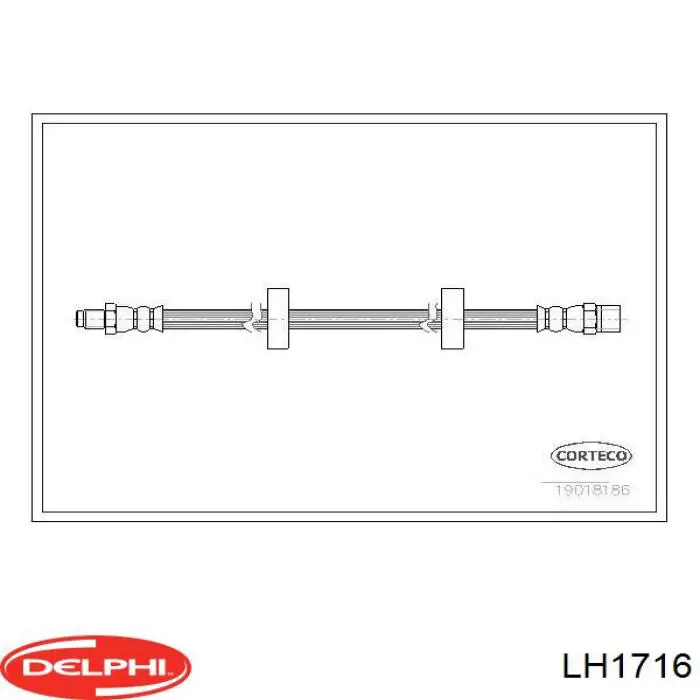 Шланг тормозной передний LH1716 Delphi