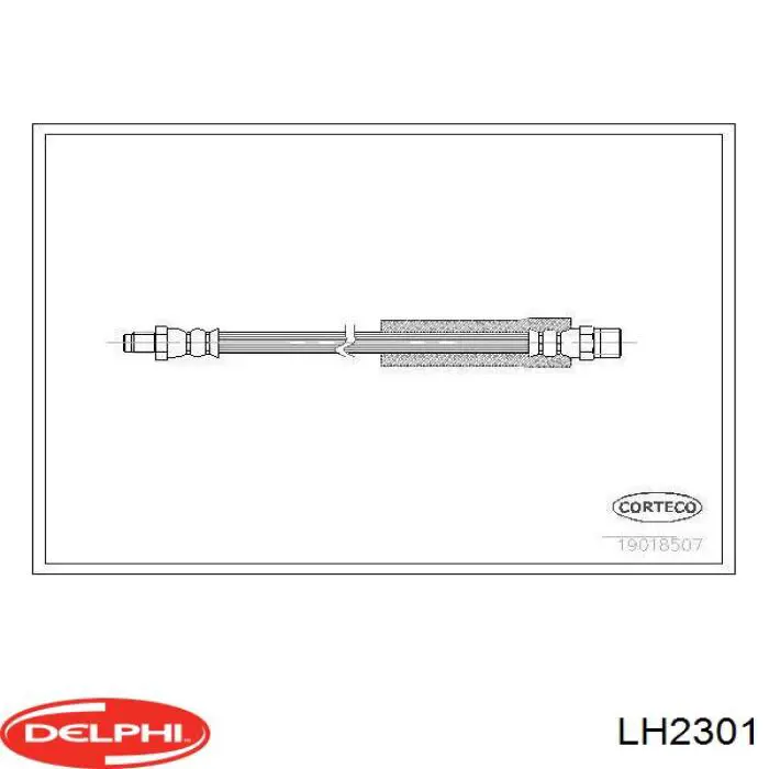 LH2301 Delphi шланг тормозной задний