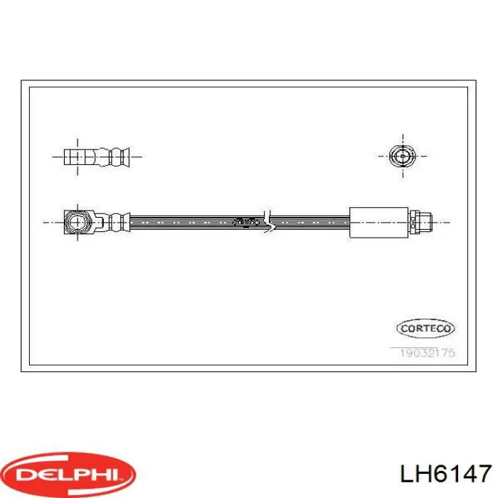 Задний тормозной шланг LH6147 Delphi