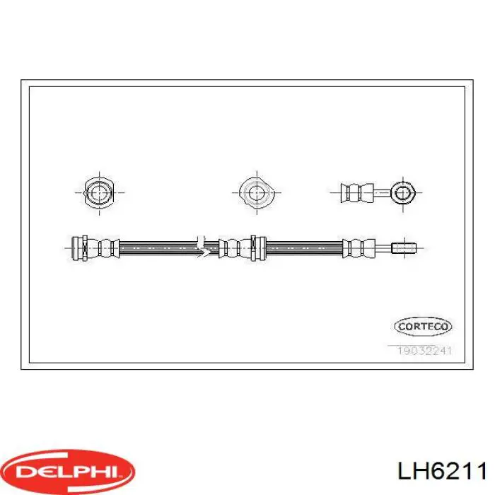 LH6211 Delphi шланг тормозной задний левый