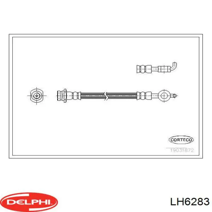 Задний тормозной шланг LH6283 Delphi