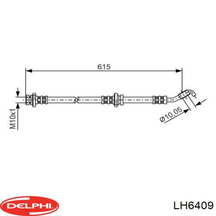 Купить LH6409 Delphi Шланг тормозной передний левый