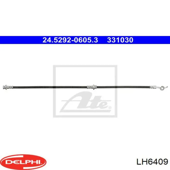 Шланг тормозной передний левый LH6409 Delphi