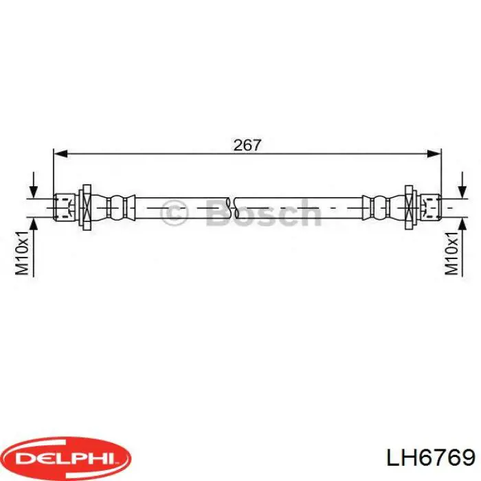 Шланг тормозной передний, левый ABS SL6543 цена, от 12.65 USD