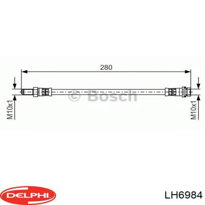 Задний тормозной шланг HMPCV612C338AC Hmpx