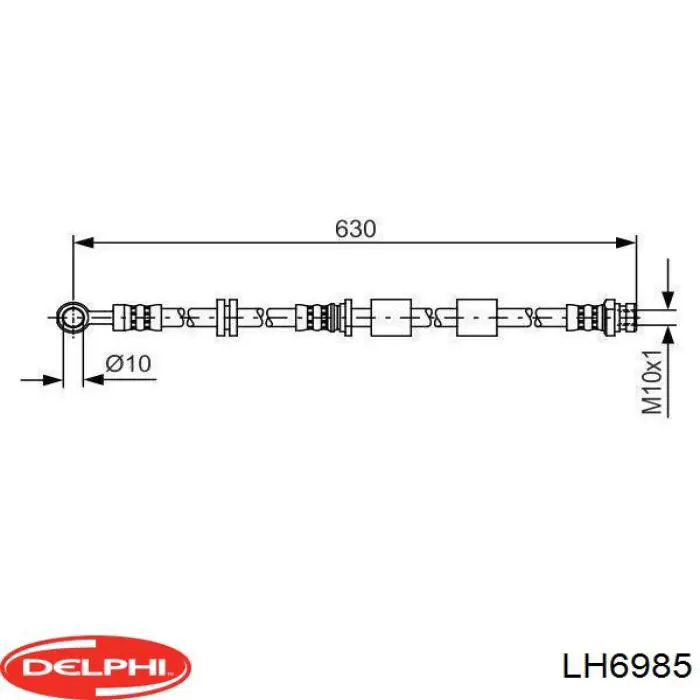 Шланг тормозной передний, левый Delphi LH6985 цена, от 15.58 USD
