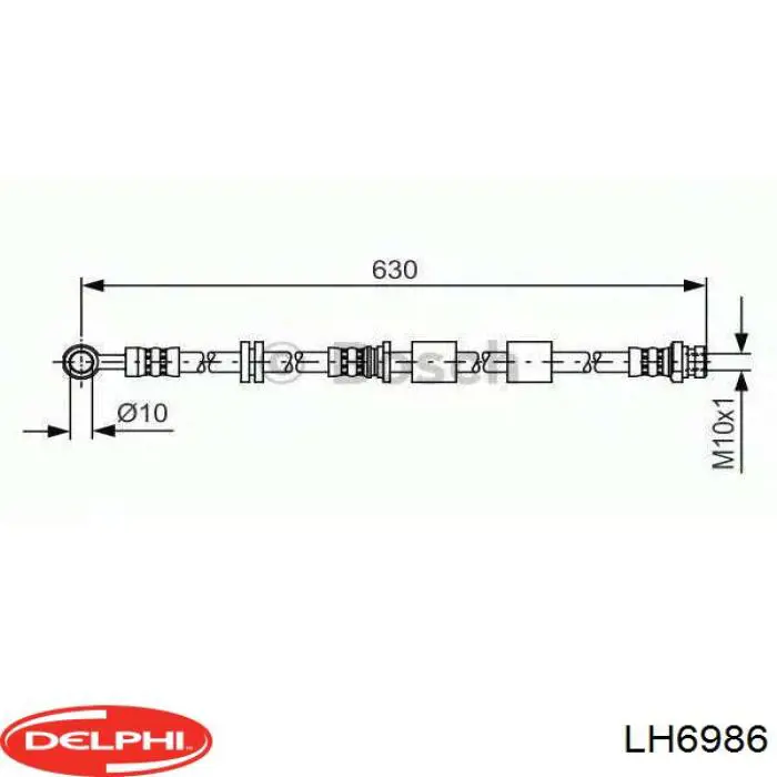 Тормозной шланг Delphi LH6986 цена, от 15.75 USD