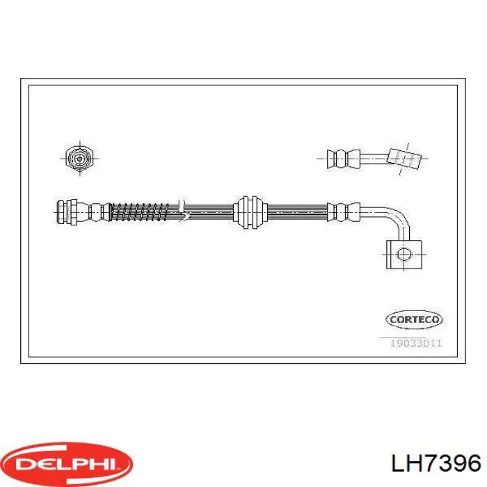 Шланг тормозной передний правый LH7396 Delphi