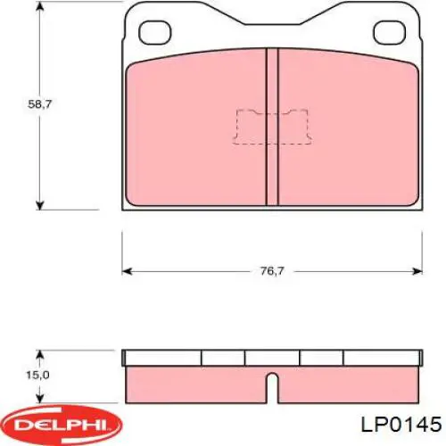 Передние тормозные колодки LP0145 Delphi