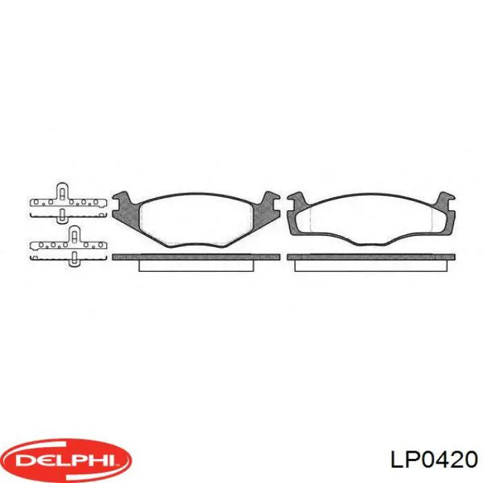 LP0420 Delphi колодки тормозные передние дисковые