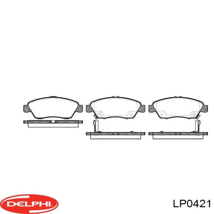 Передние тормозные колодки LP0421 Delphi