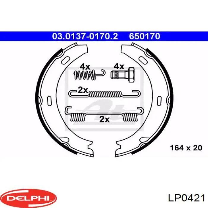 LP0421 Delphi передние тормозные колодки