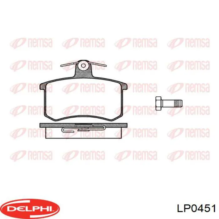 Колодки дисковые  Delphi LP0451 цена, от 11.33 USD