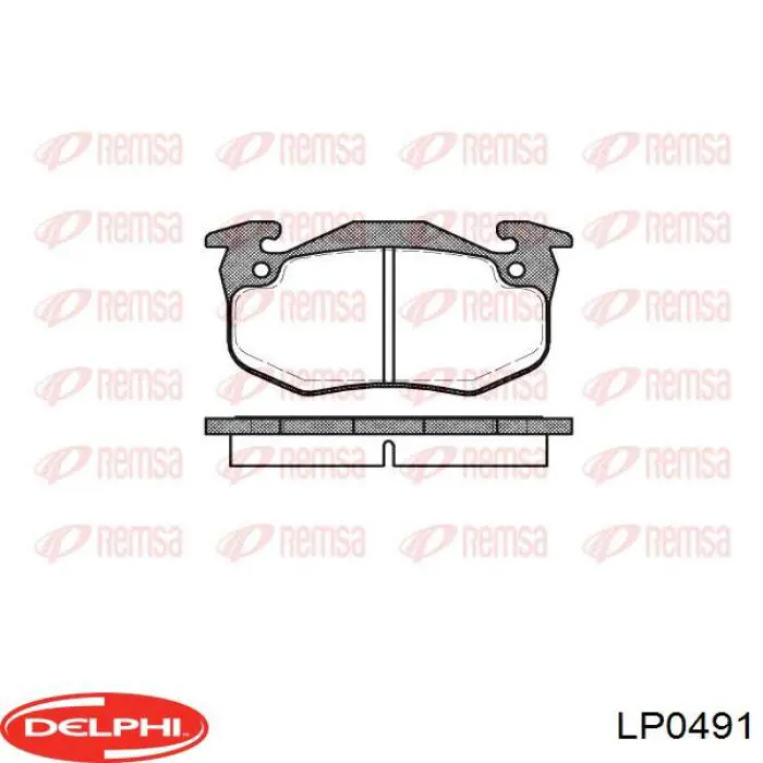 Передние тормозные колодки LP0491 Delphi