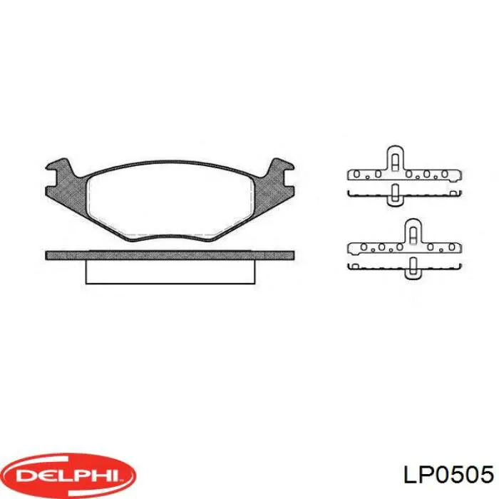 Передние тормозные колодки LP0505 Delphi