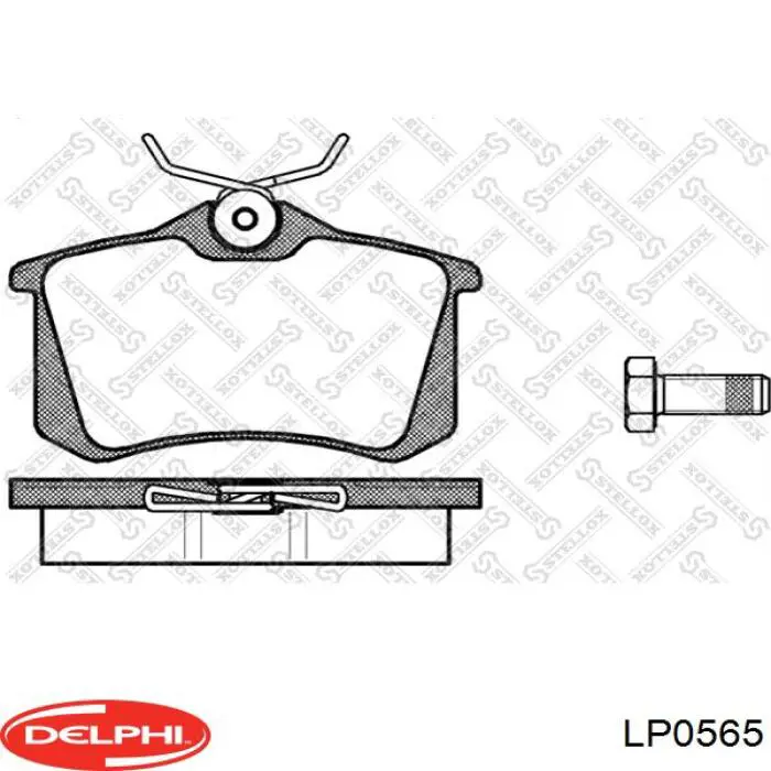 Колодки дисковые  Delphi LP0565 цена, от 14.06 USD