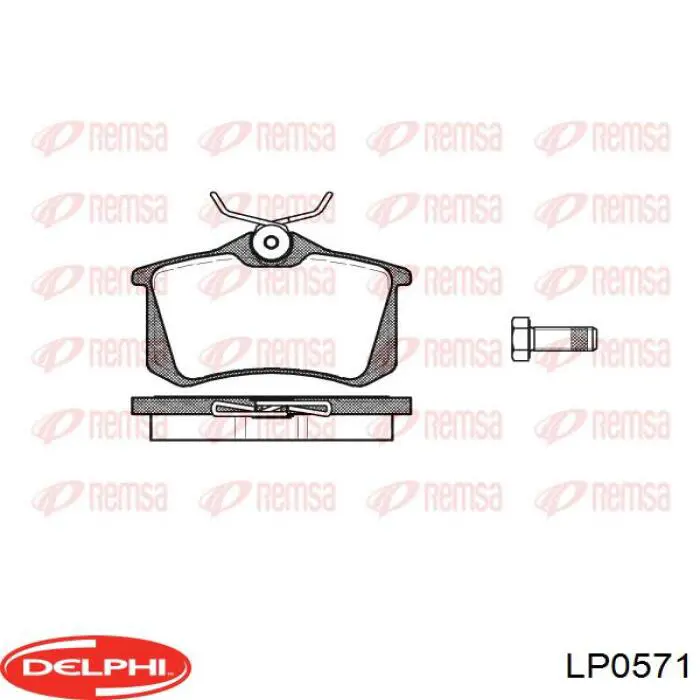 Колодки дисковые  Delphi LP0571 цена, от 15.53 USD