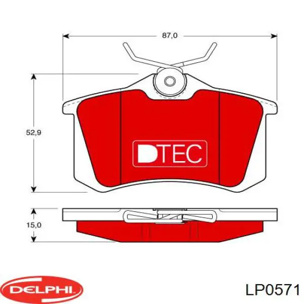 LP0571 Delphi Колодки тормозные дисковые комплект