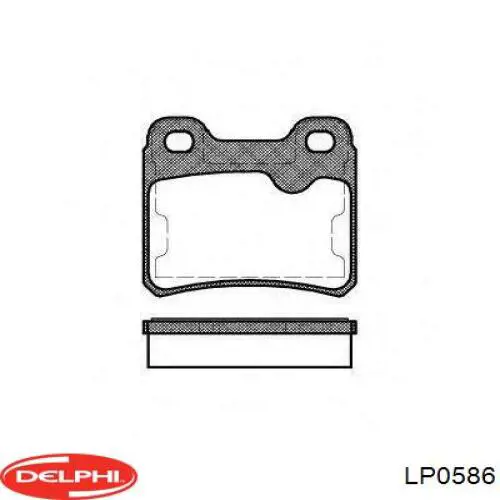 Задние тормозные колодки LP0586 Delphi