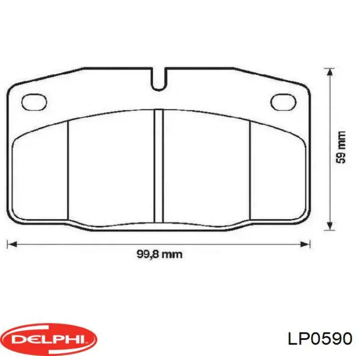 LP0590 Delphi Колодки тормозные дисковые комплект