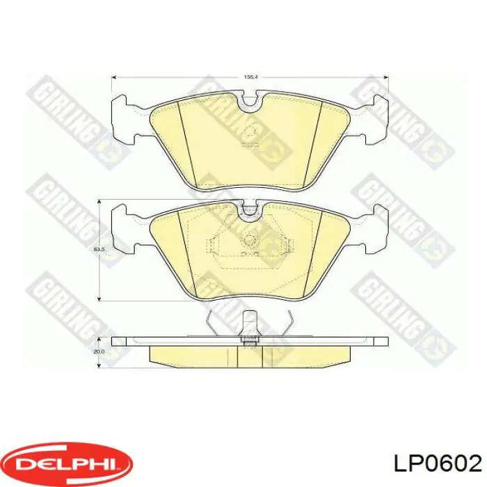 Колодки Delphi LP0602 цена, от 23.79 USD
