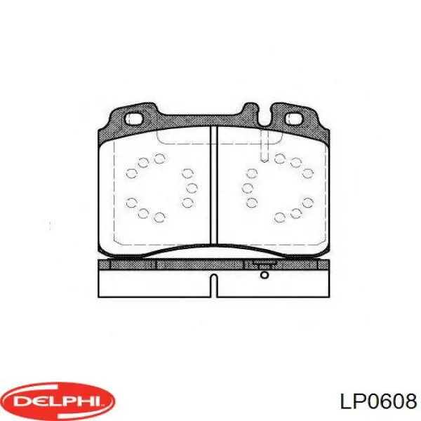 LP0608 Delphi колодки тормозные передние дисковые