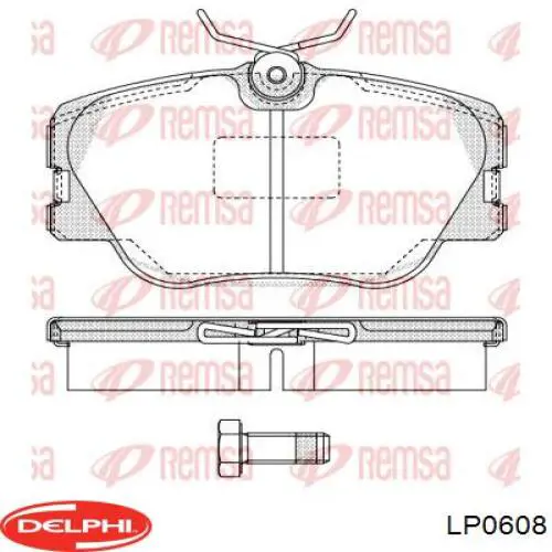 Передние тормозные колодки LP0608 Delphi
