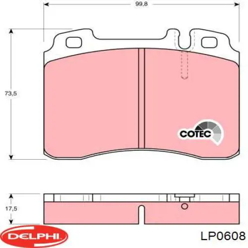 Колодки Delphi LP0608 цена, от 27.48 USD