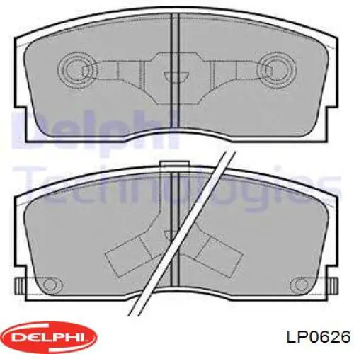 Передние тормозные колодки LP0626 Delphi