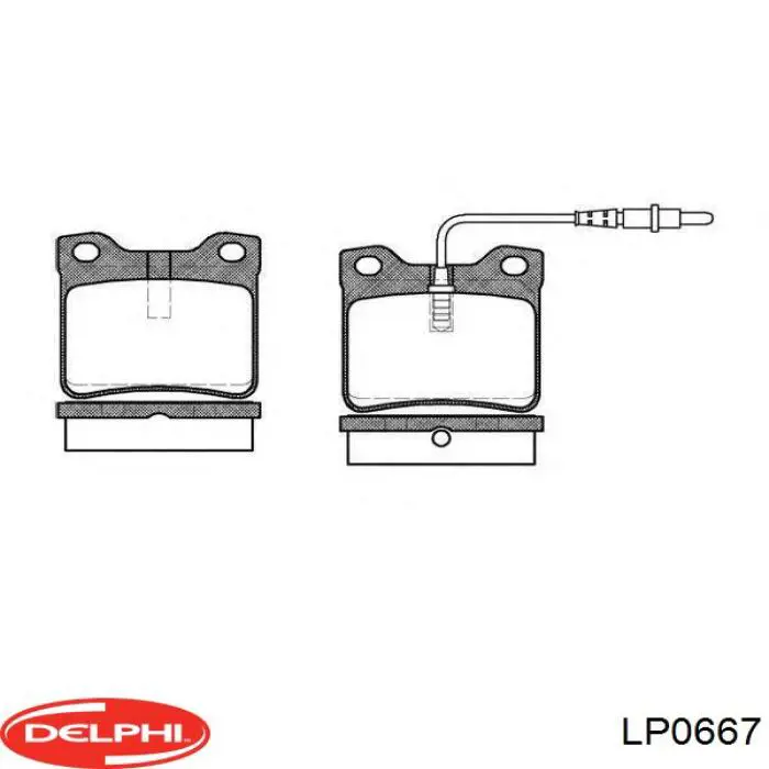 Задние тормозные колодки LP0667 Delphi