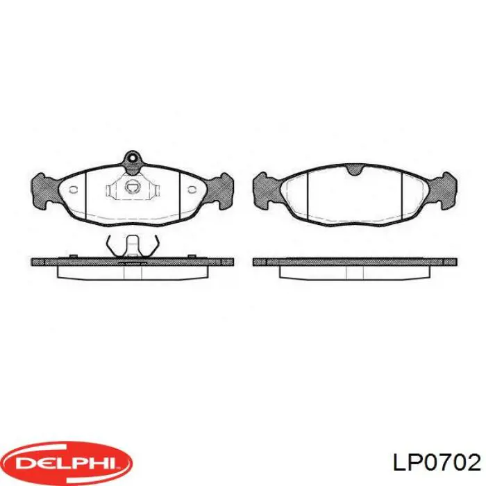 LP0702 Delphi sapatas do freio dianteiras de disco