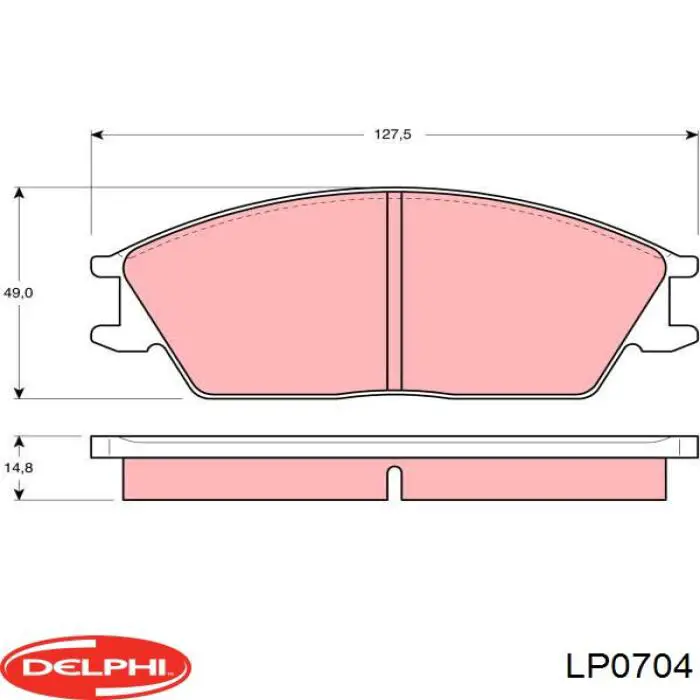 LP0704 Delphi колодки тормозные передние дисковые