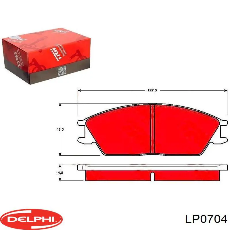 LP0704 Delphi Колодки передние