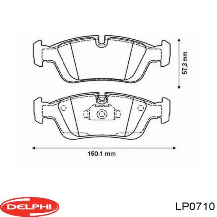 LP0710 Delphi колодки тормозные передние дисковые