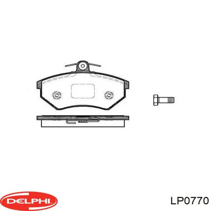 LP0770 Delphi колодки тормозные передние дисковые