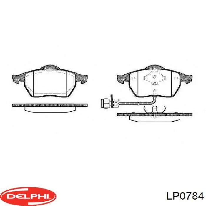 Передние тормозные колодки LP0784 Delphi