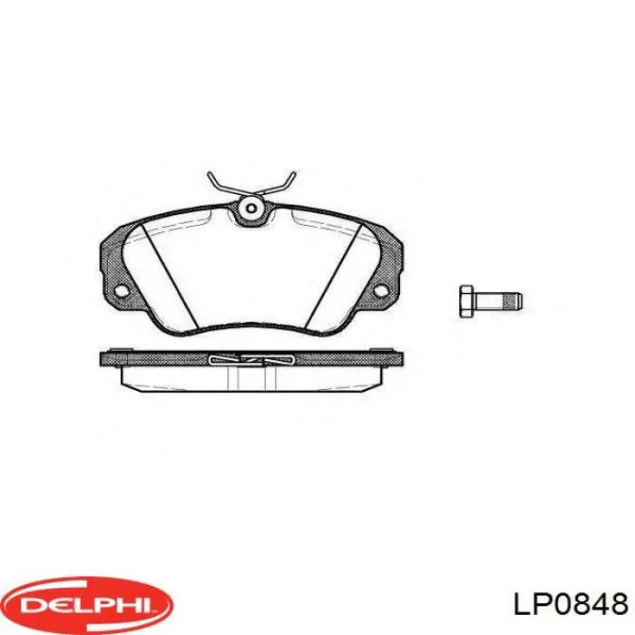 Передние тормозные колодки LP0848 Delphi