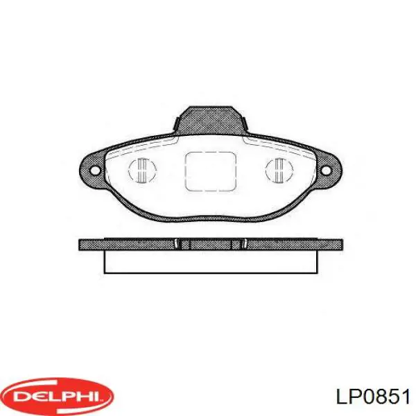 Передние тормозные колодки LP0851 Delphi