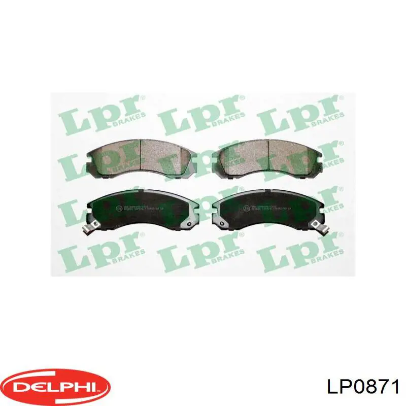 Передние тормозные колодки LP0871 Delphi