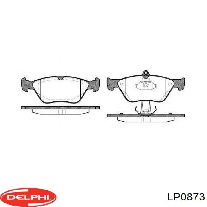 Передние тормозные колодки LP0873 Delphi