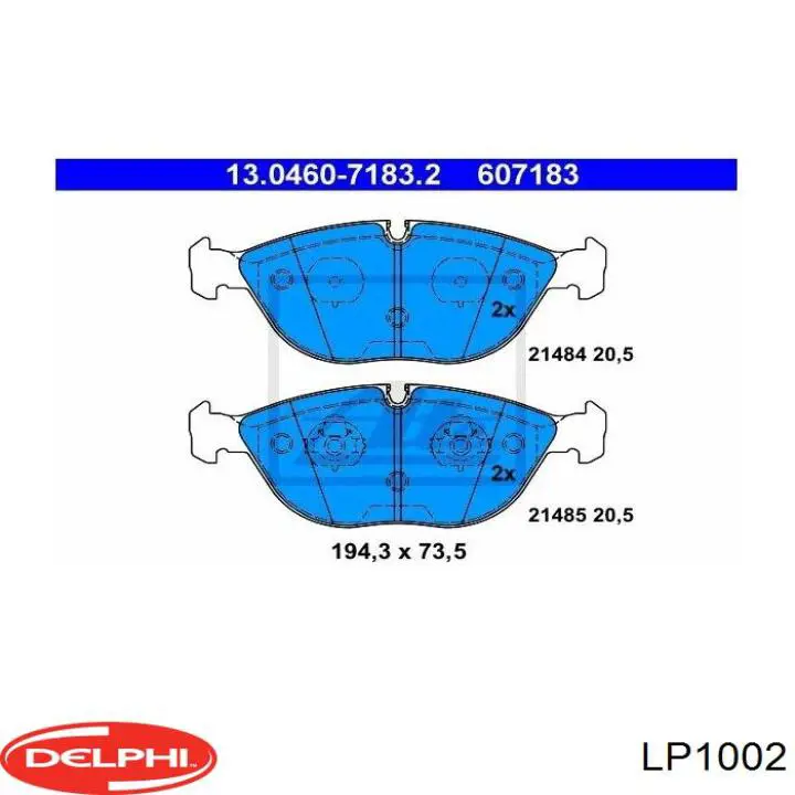 Купить LP1002 Delphi Колодки тормозные
